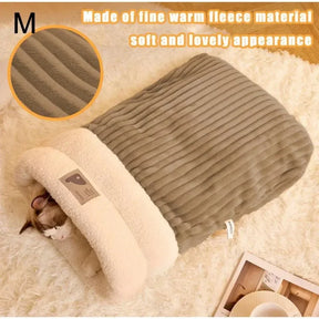 Pet Sleeping Bag Sleeping Bag Comfortable Supple Kitty and Puppy House Winter Warm Soft Plush Semi Enclosed Windproof Cat Nest