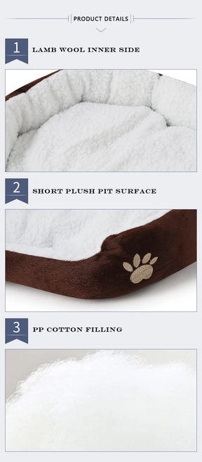 Washable Super soft dog bed pet mattress supplied plush large cat mat Lamb fur dog kennel Teddy small bulldog etc