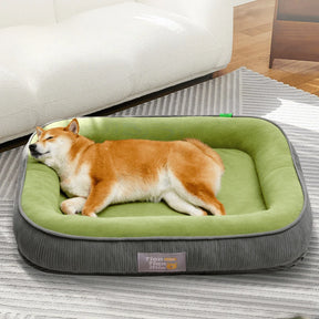 All-Season Detachable Washable Dog Bed for Small/Medium Dogs - Thermal Winter Pet Sofa Cushion Mat with Removable Cover