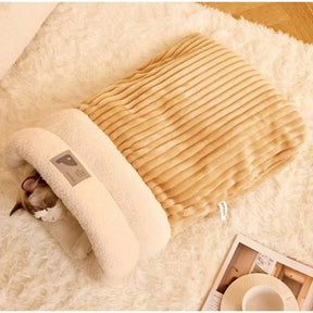Pet Sleeping Bag Sleeping Bag Comfortable Supple Kitty and Puppy House Winter Warm Soft Plush Semi Enclosed Windproof Cat Nest