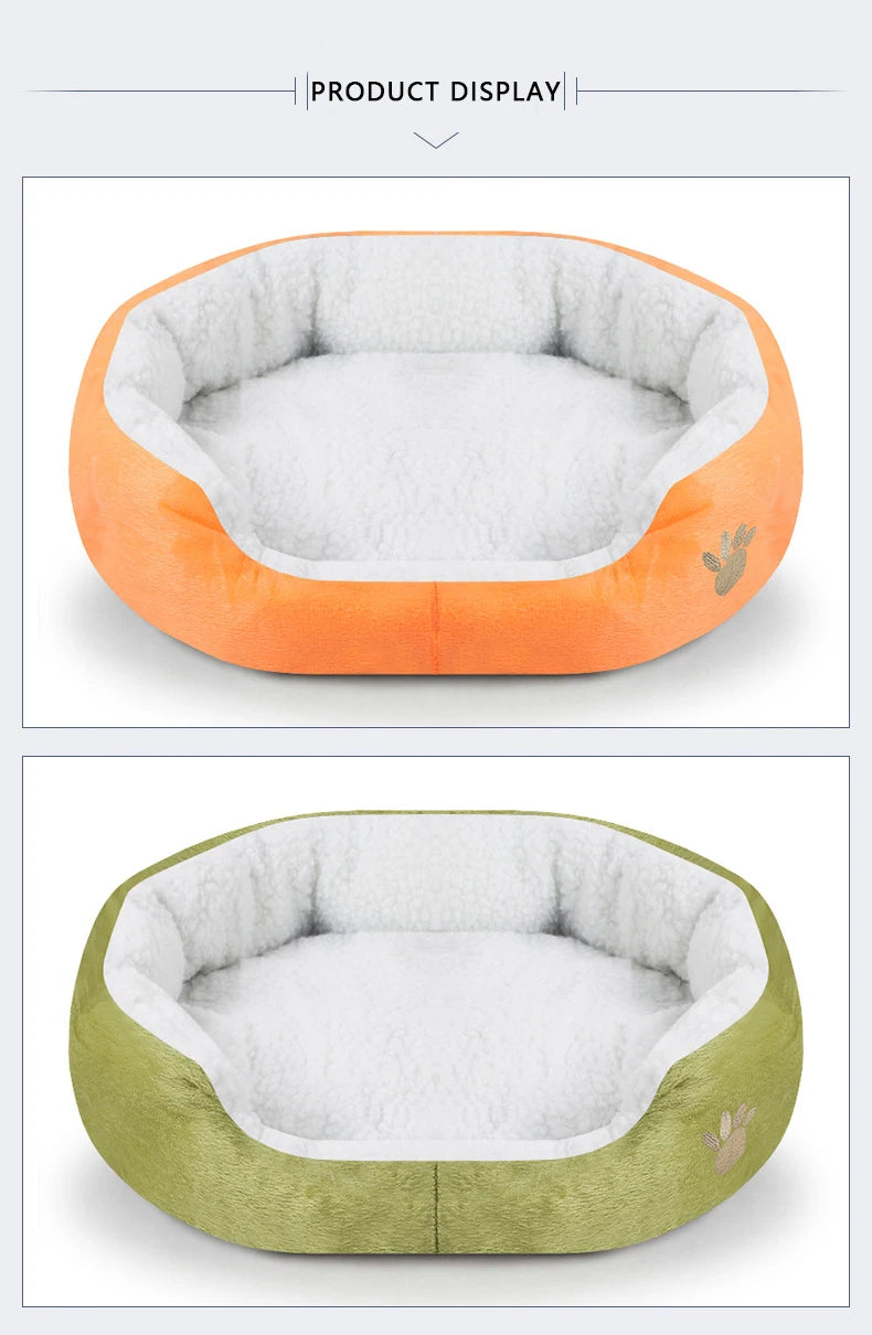 Washable Super soft dog bed pet mattress supplied plush large cat mat Lamb fur dog kennel Teddy small bulldog etc