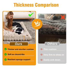 Ultra Plush Dog Bed Soft Pet Cushion Large Dog Crate Puppy Mattress Washable Mat